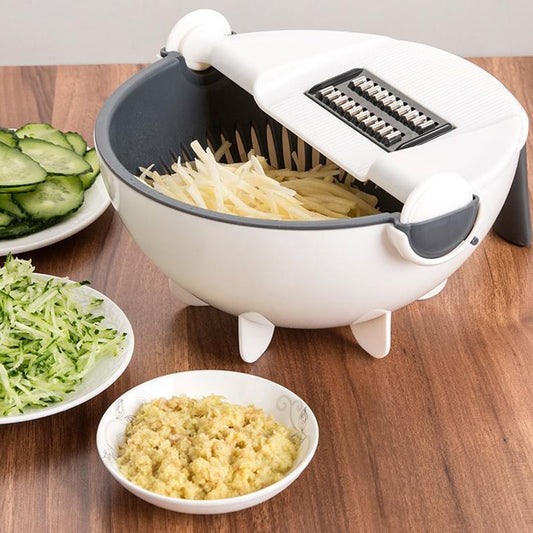 Multifunctional Vegetable Cutter With Drain Basket